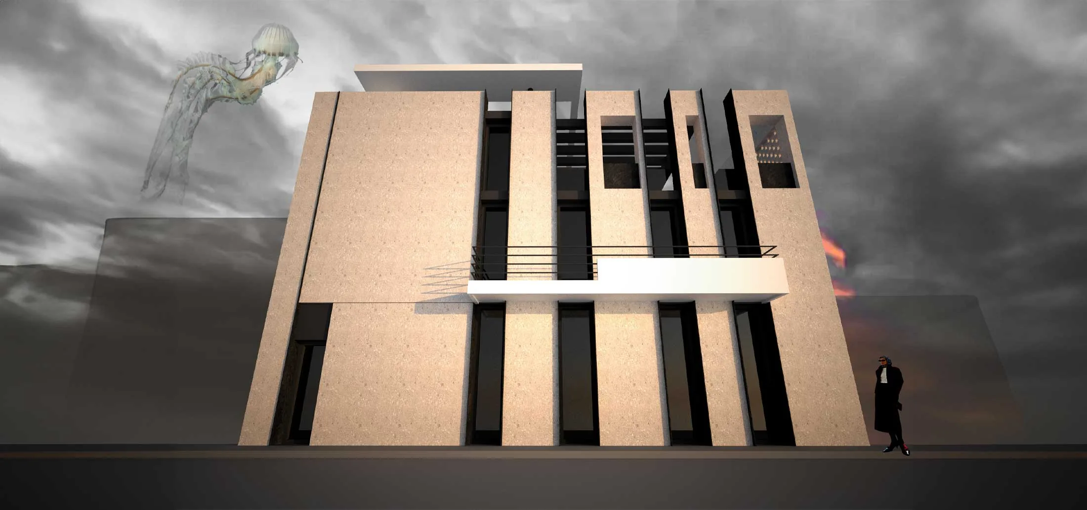 Design apartment in Quartu Sant'Elena — Domino, view of the spaces, designed by Gatti/Piu (photo 2)