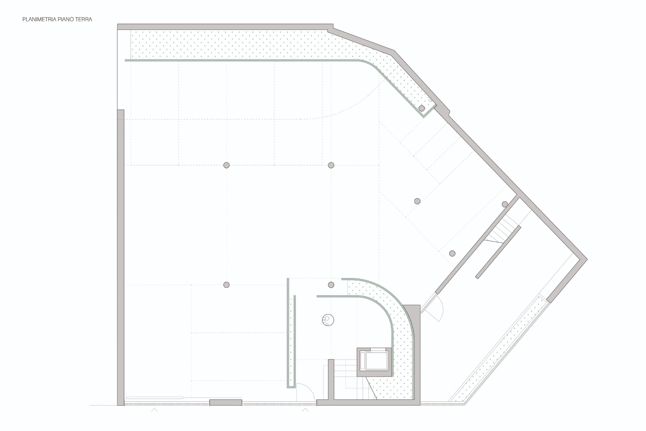 Design apartment in Quartu Sant'Elena — Domino, technical project drawing, designed by Gatti/Piu