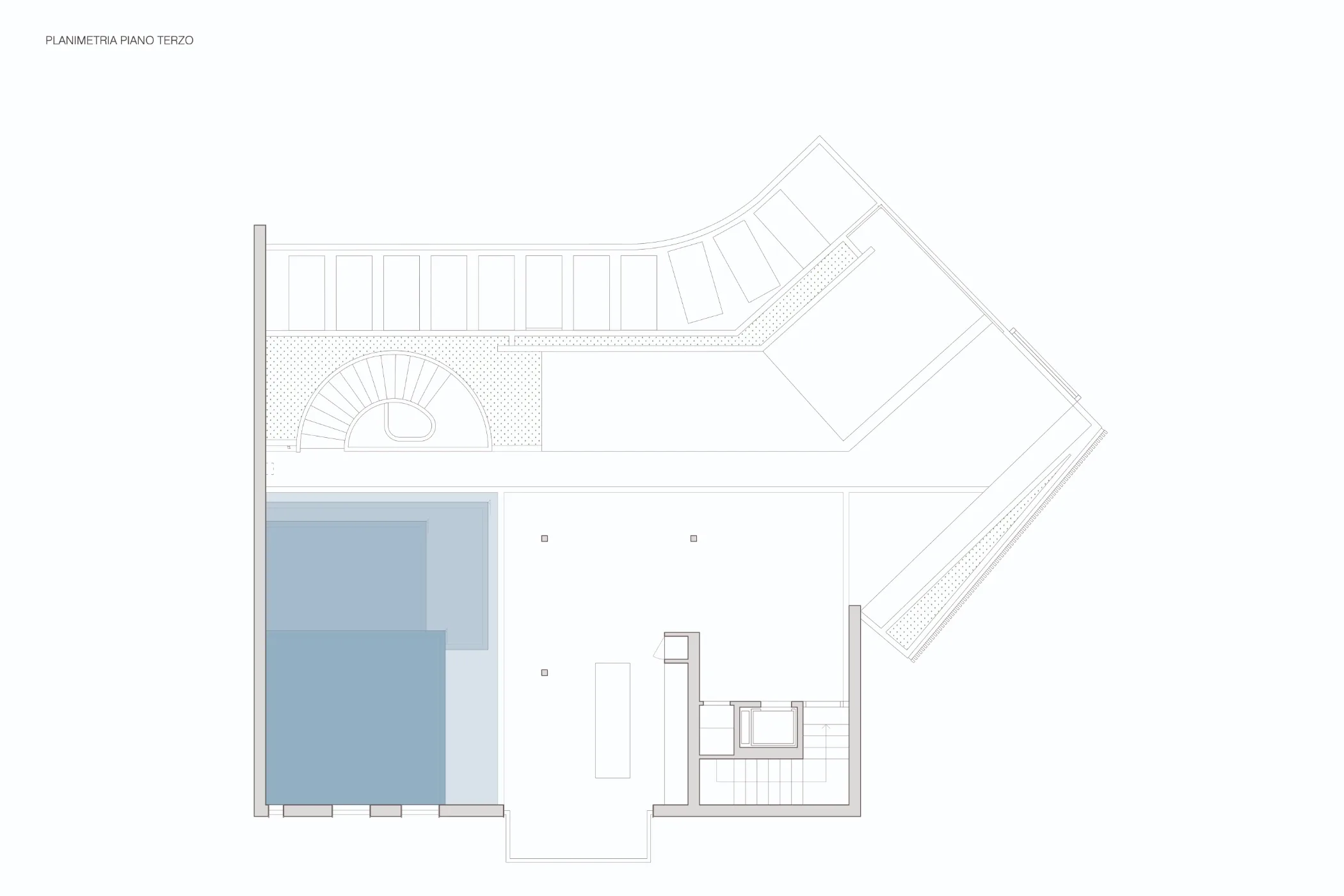 Design apartment in Quartu Sant'Elena — Domino, technical project drawing, designed by Gatti/Piu (photo 4)