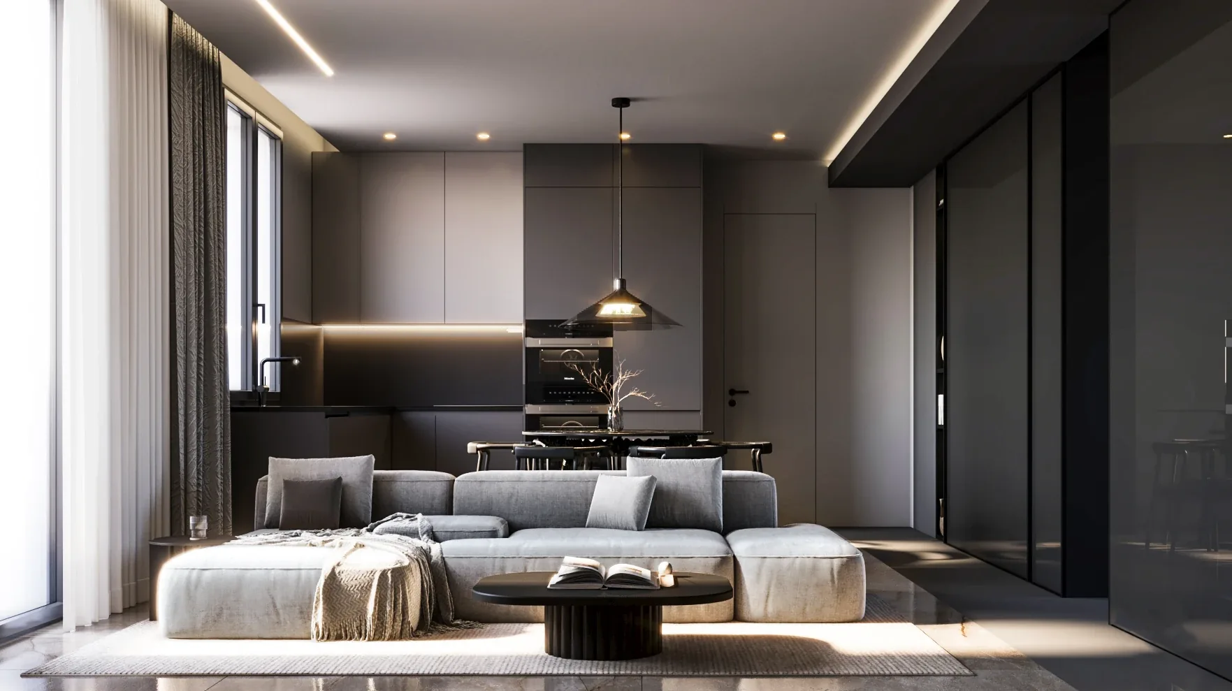 Design apartment in Cagliari — Einaudi, view of the spaces, designed by Gatti/Piu (photo 2)