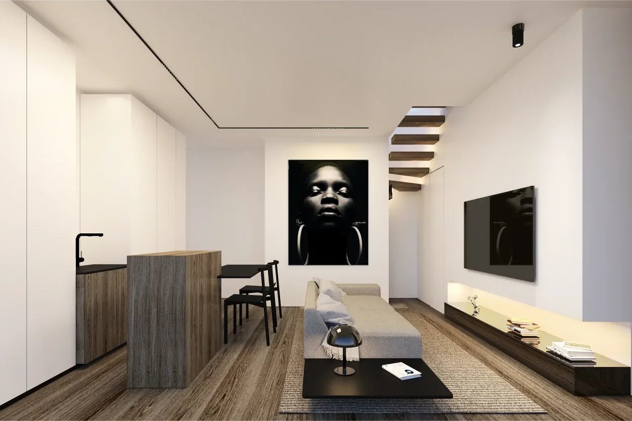 Design apartment in Cagliari — Terrazza Sant'Eusebio, view of the spaces, designed by Gatti/Piu (photo 6)