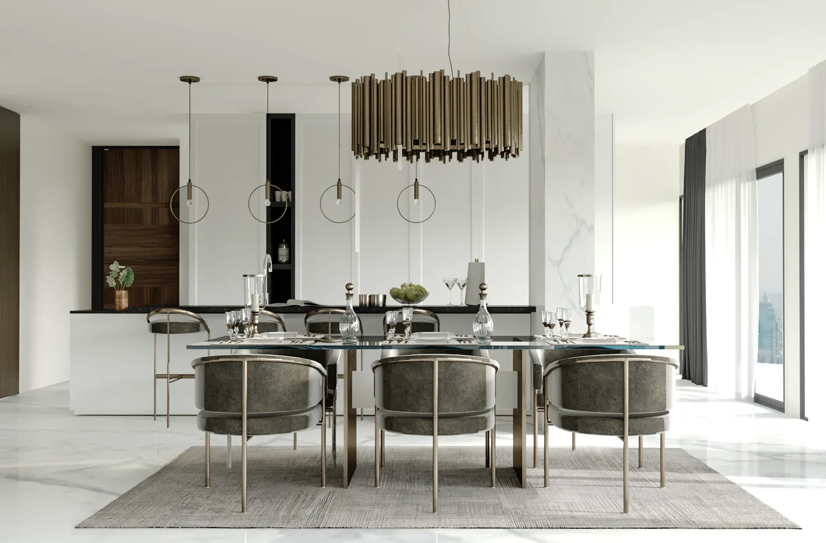 Design apartment in Cagliari — Via Alghero, view of the spaces, designed by Gatti/Piu (photo 2)