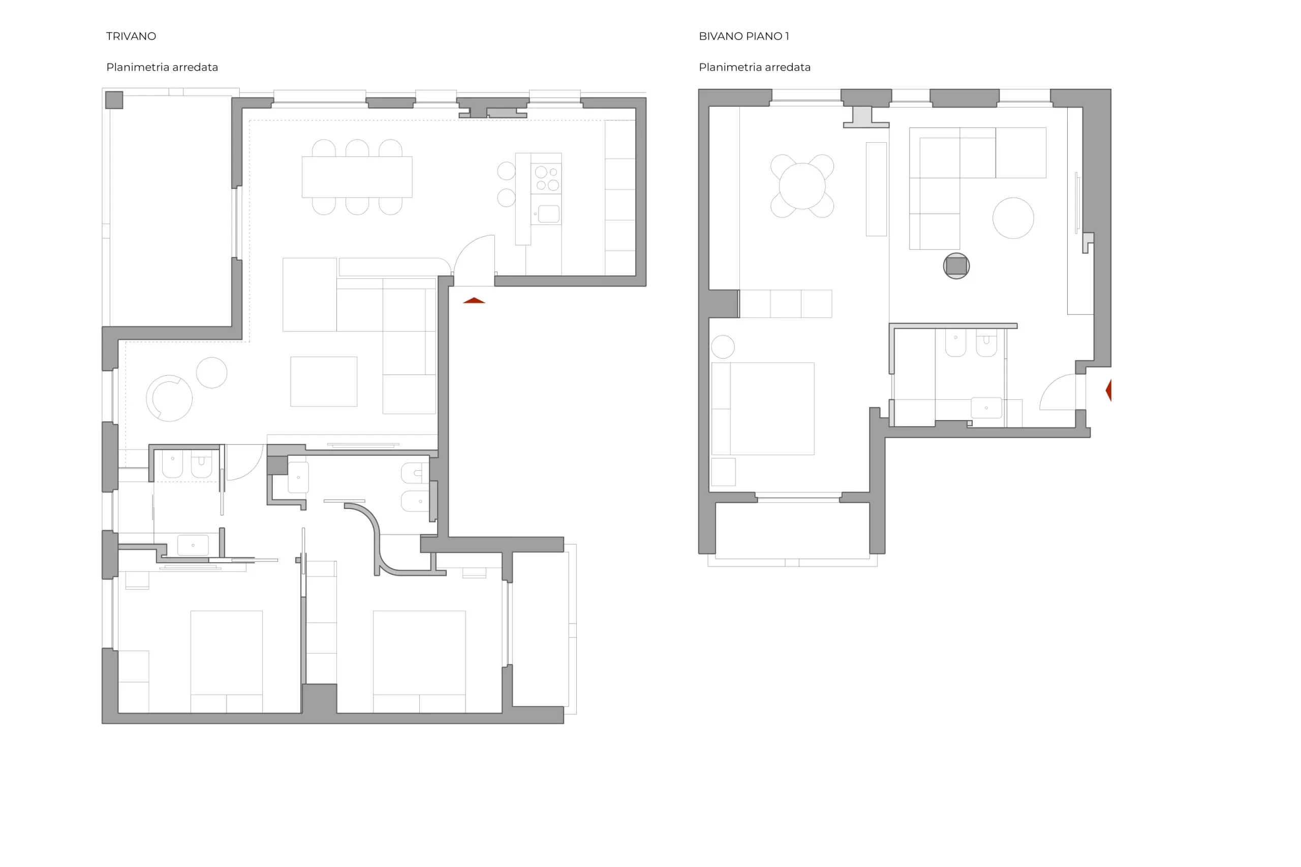 Design apartment in Tipologia Appartamenti — Via Mameli, technical project drawing, designed by Gatti/Piu (photo 2)