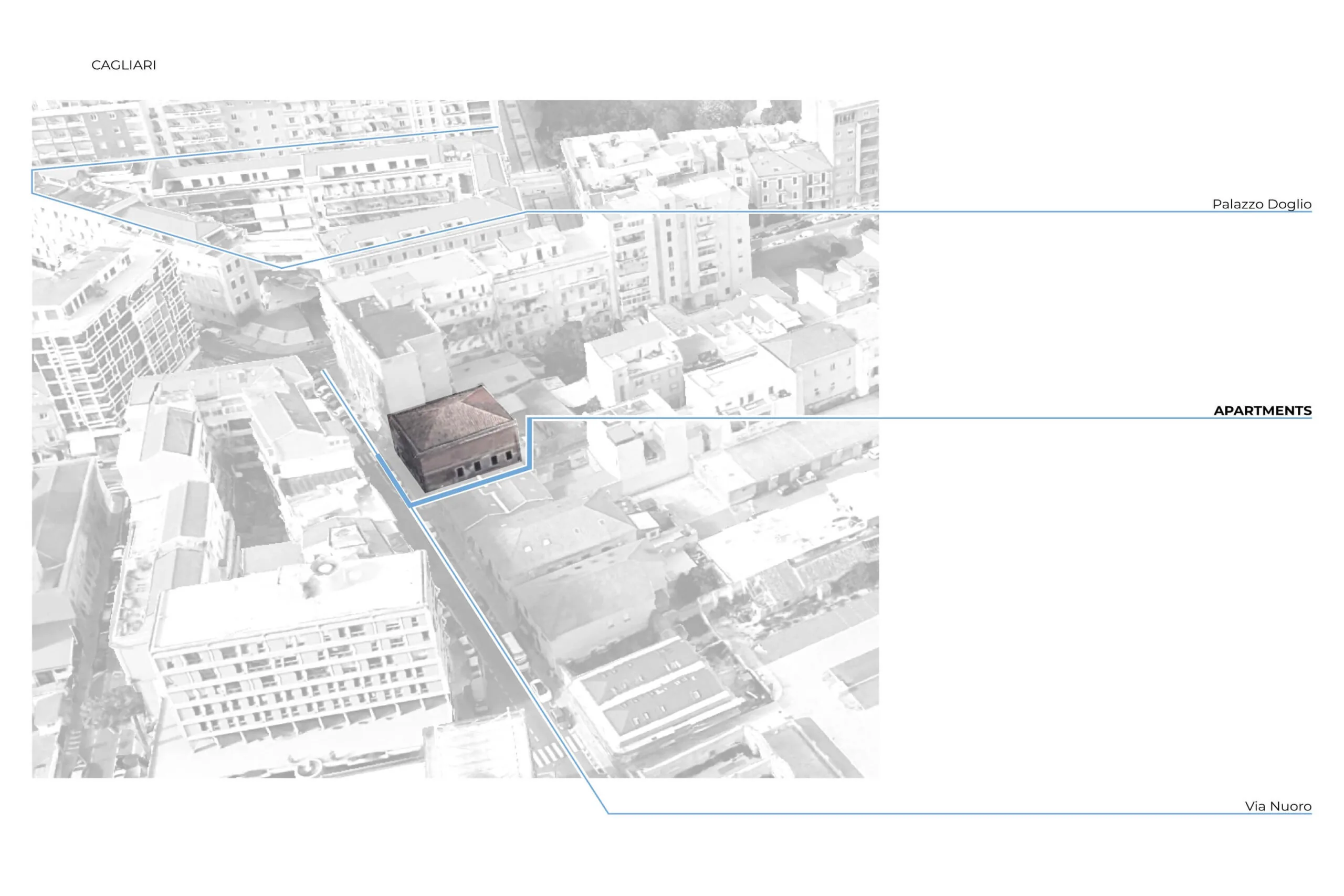 Design apartment in Cagliari — Via Nuoro, technical project drawing, designed by Gatti/Piu