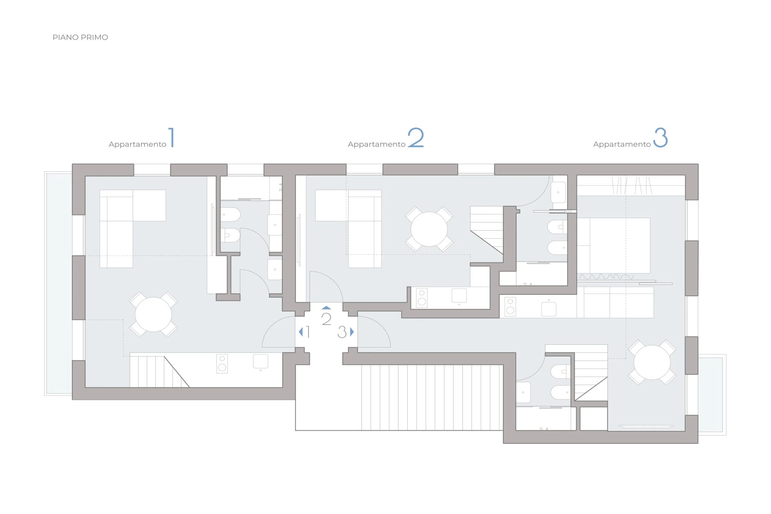 Design apartment in Cagliari — Via Nuoro, technical project drawing, designed by Gatti/Piu (photo 2)