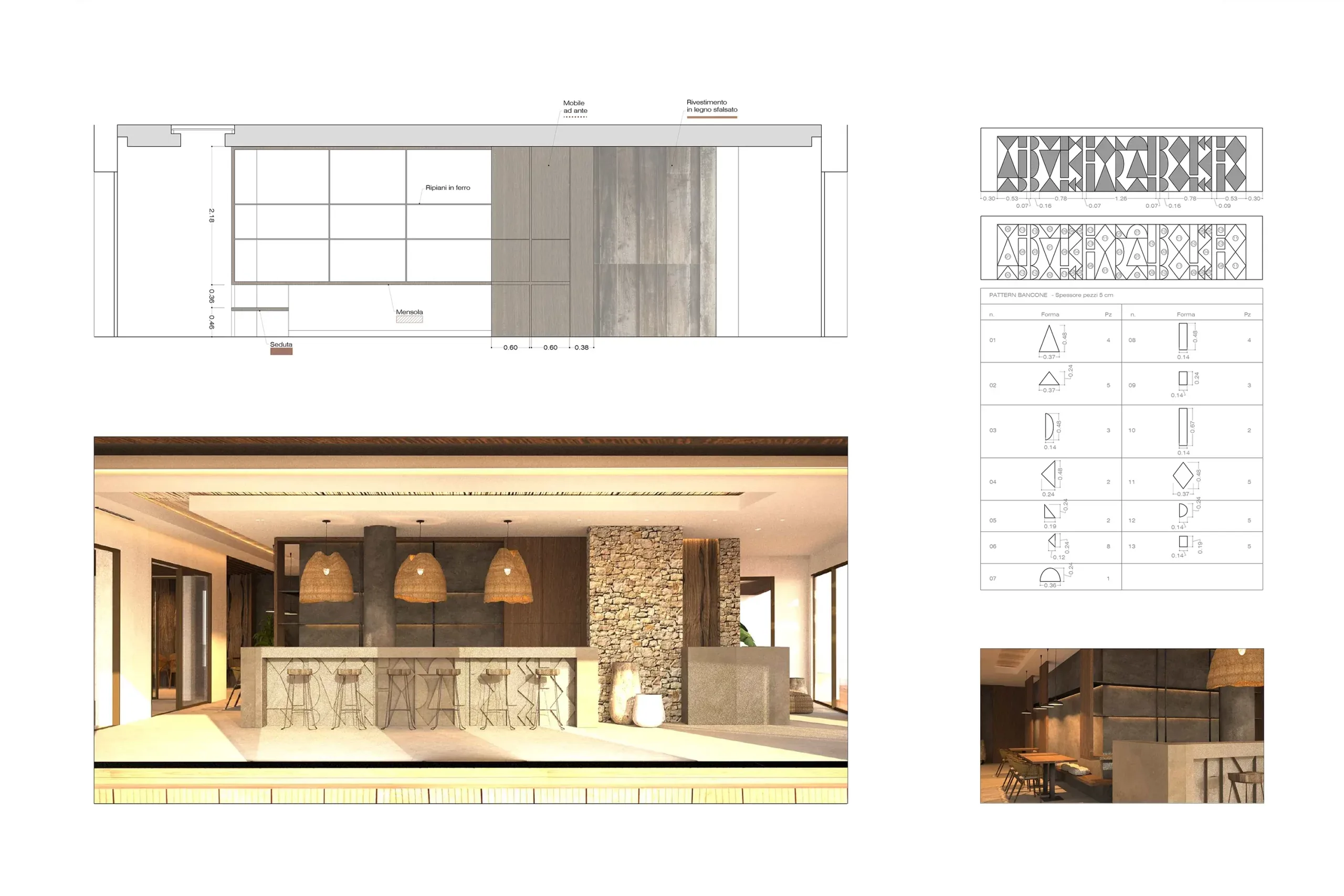 Renovation in Quartu Sant'Elena — Albachiara, technical project drawing, designed by Gatti/Piu (photo 3)