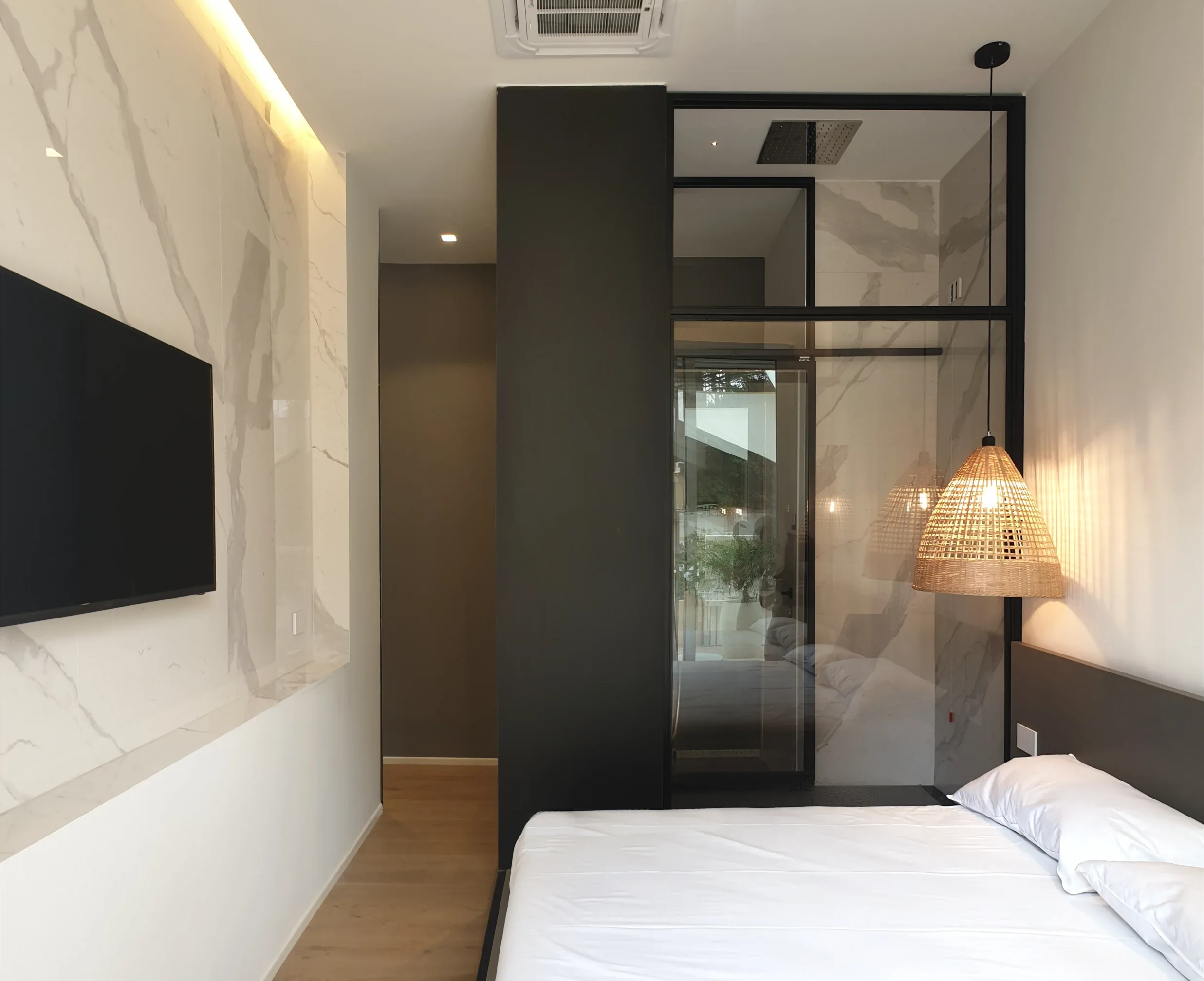Hospitality project in Cagliari — Le Palmette Suites, exterior overview, designed by Gatti/Piu