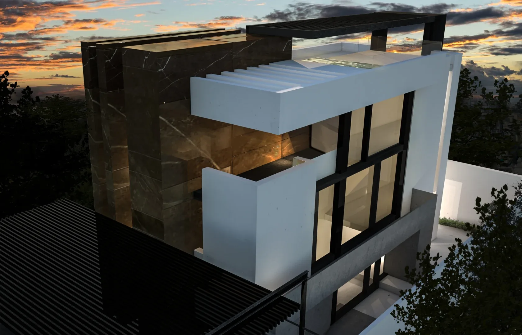 Luxury villa in Cagliari — Isola Falconi, view of the spaces, designed by Gatti/Piu (photo 3)