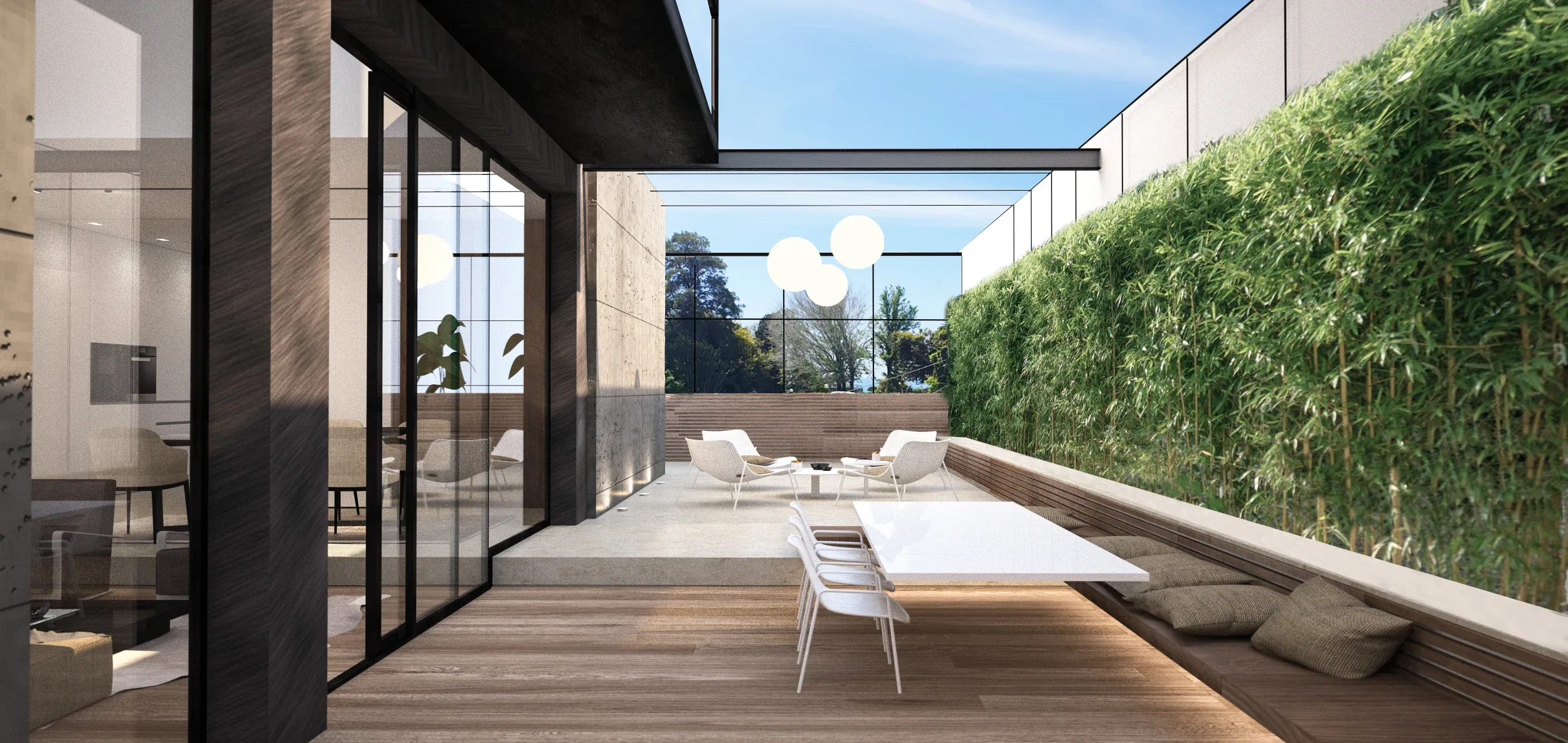 Luxury villa in Cagliari — Isola Falconi, view of the spaces, designed by Gatti/Piu (photo 4)