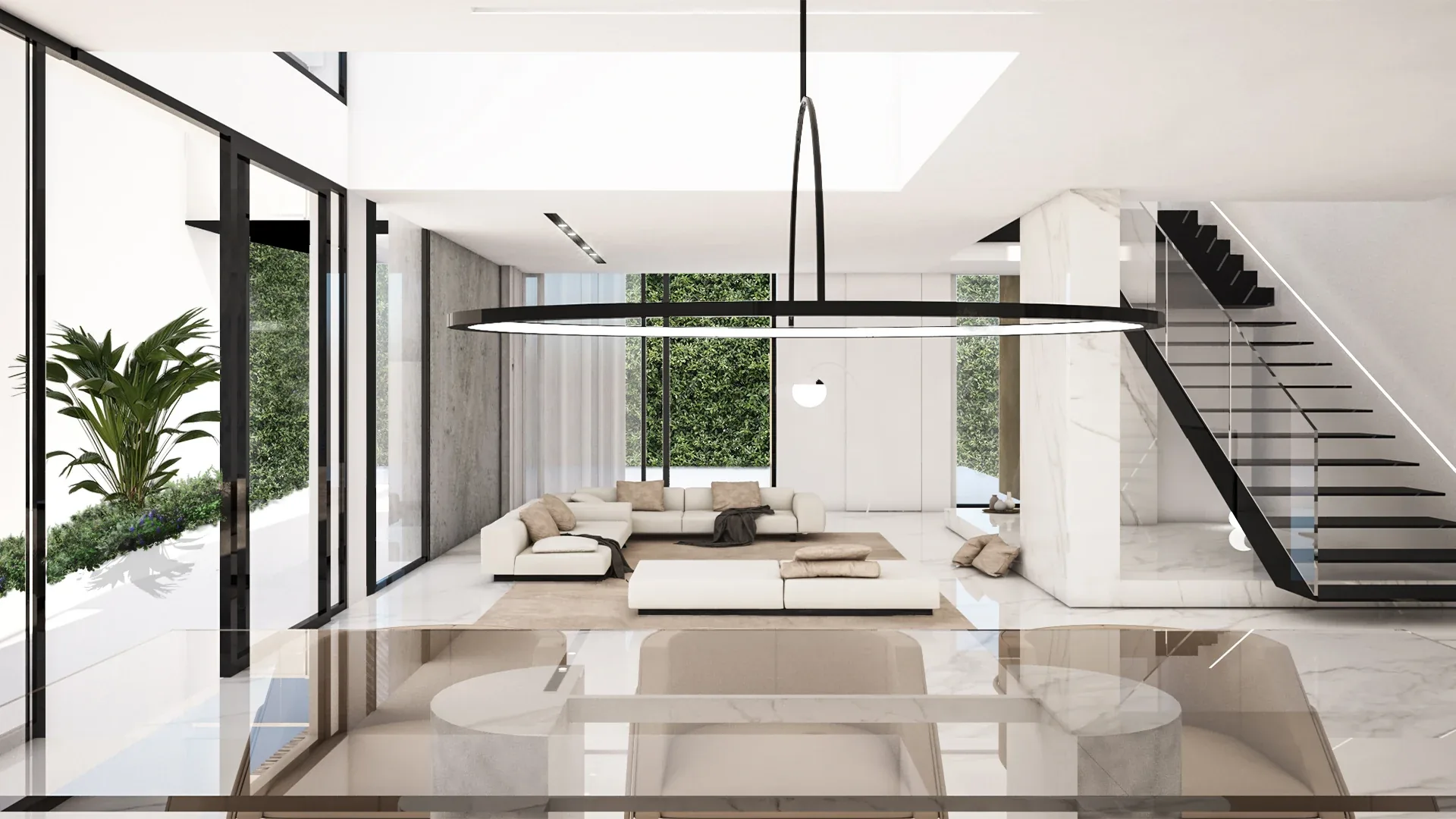 Luxury villa in Cagliari — Isola Falconi, view of the spaces, designed by Gatti/Piu (photo 5)