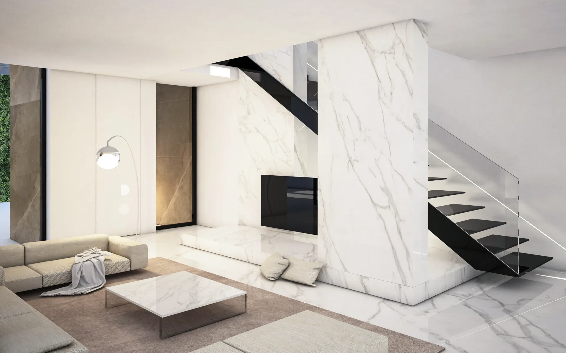 Luxury villa in Cagliari — Isola Falconi, view of the spaces, designed by Gatti/Piu (photo 6)