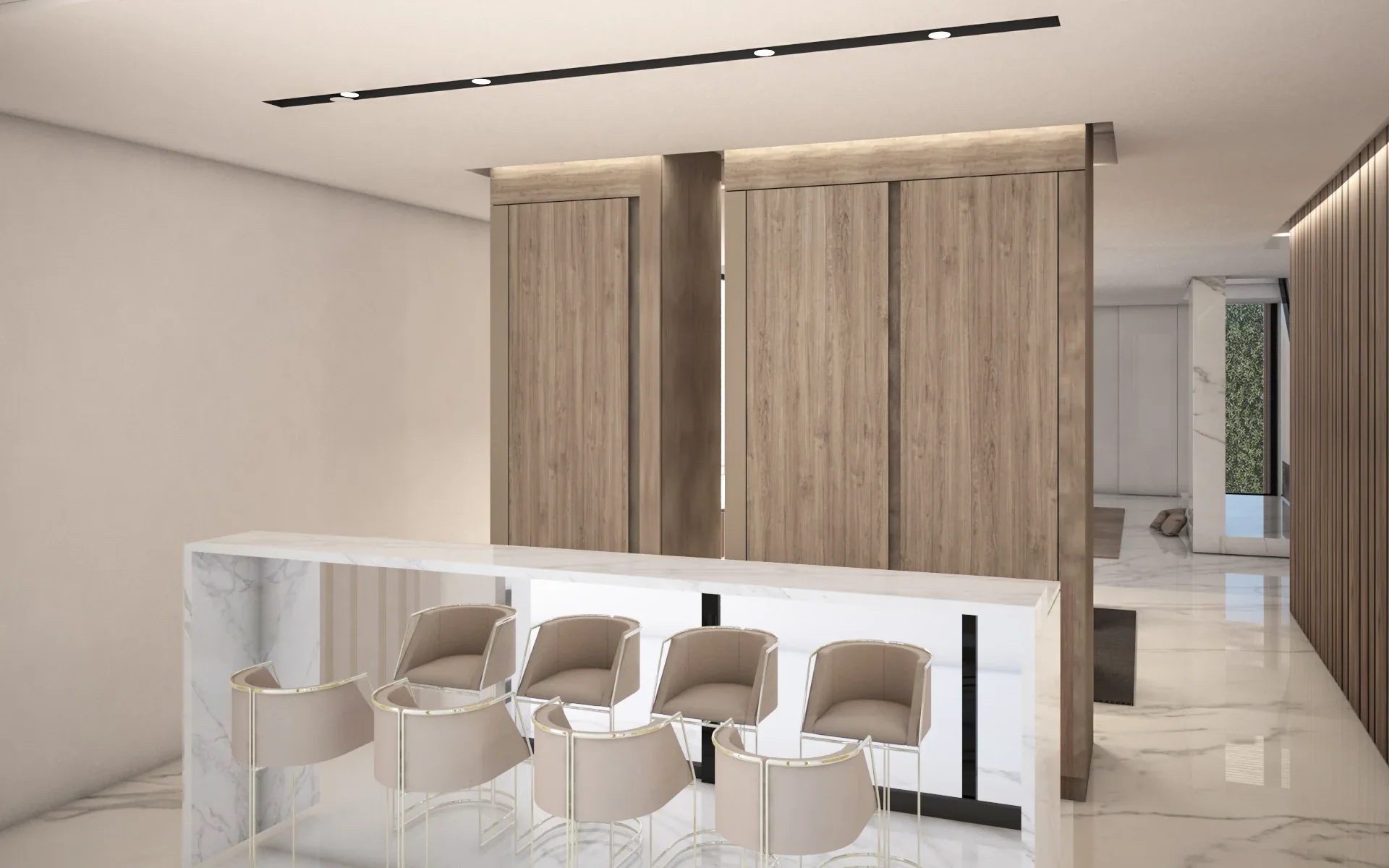 Luxury villa in Cagliari — Isola Falconi, view of the spaces, designed by Gatti/Piu (photo 8)