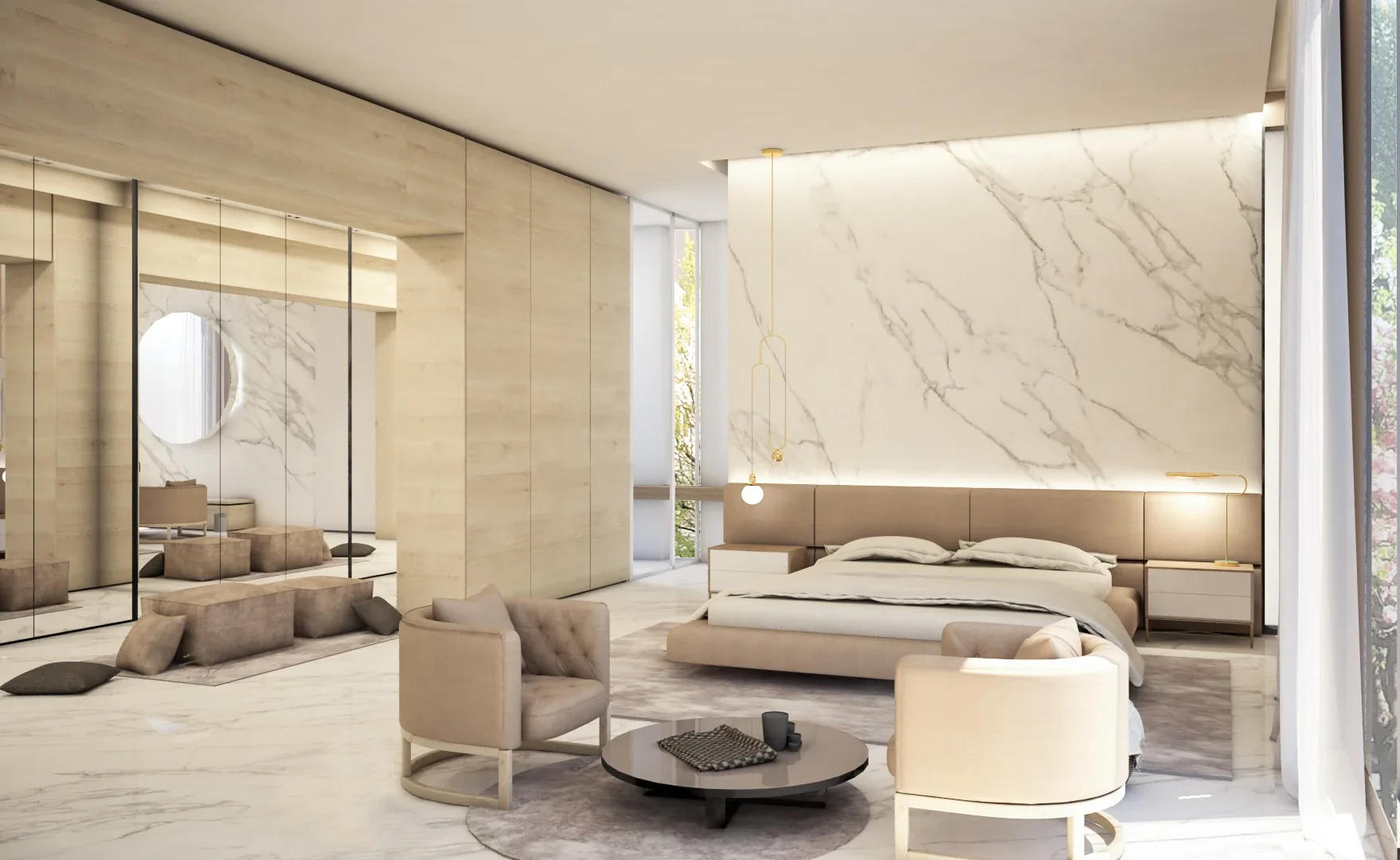 Luxury villa in Cagliari — Isola Falconi, view of the spaces, designed by Gatti/Piu (photo 9)