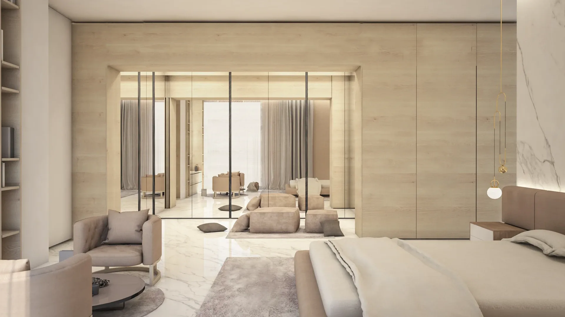 Luxury villa in Cagliari — Isola Falconi, view of the spaces, designed by Gatti/Piu (photo 10)