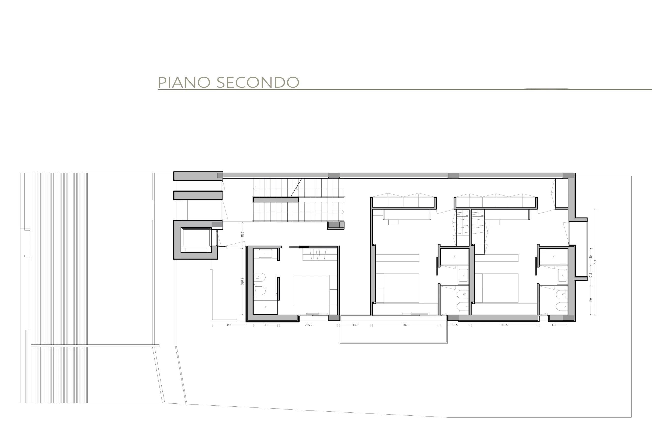Luxury villa in Cagliari — Isola Falconi, technical project drawing, designed by Gatti/Piu (photo 3)