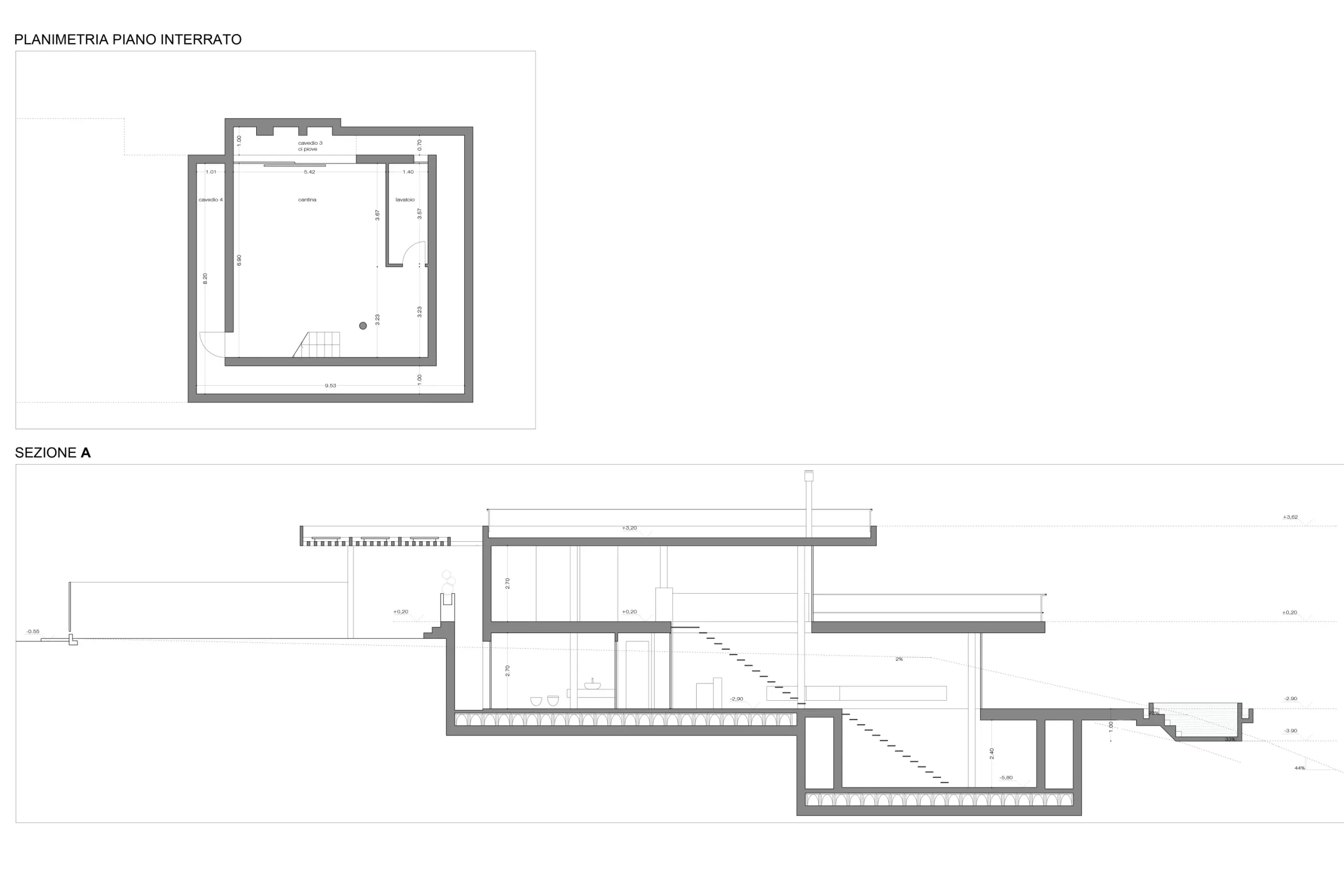 Luxury villa in Quartu Sant'Elena — TM1, technical project drawing, designed by Gatti/Piu (photo 3)