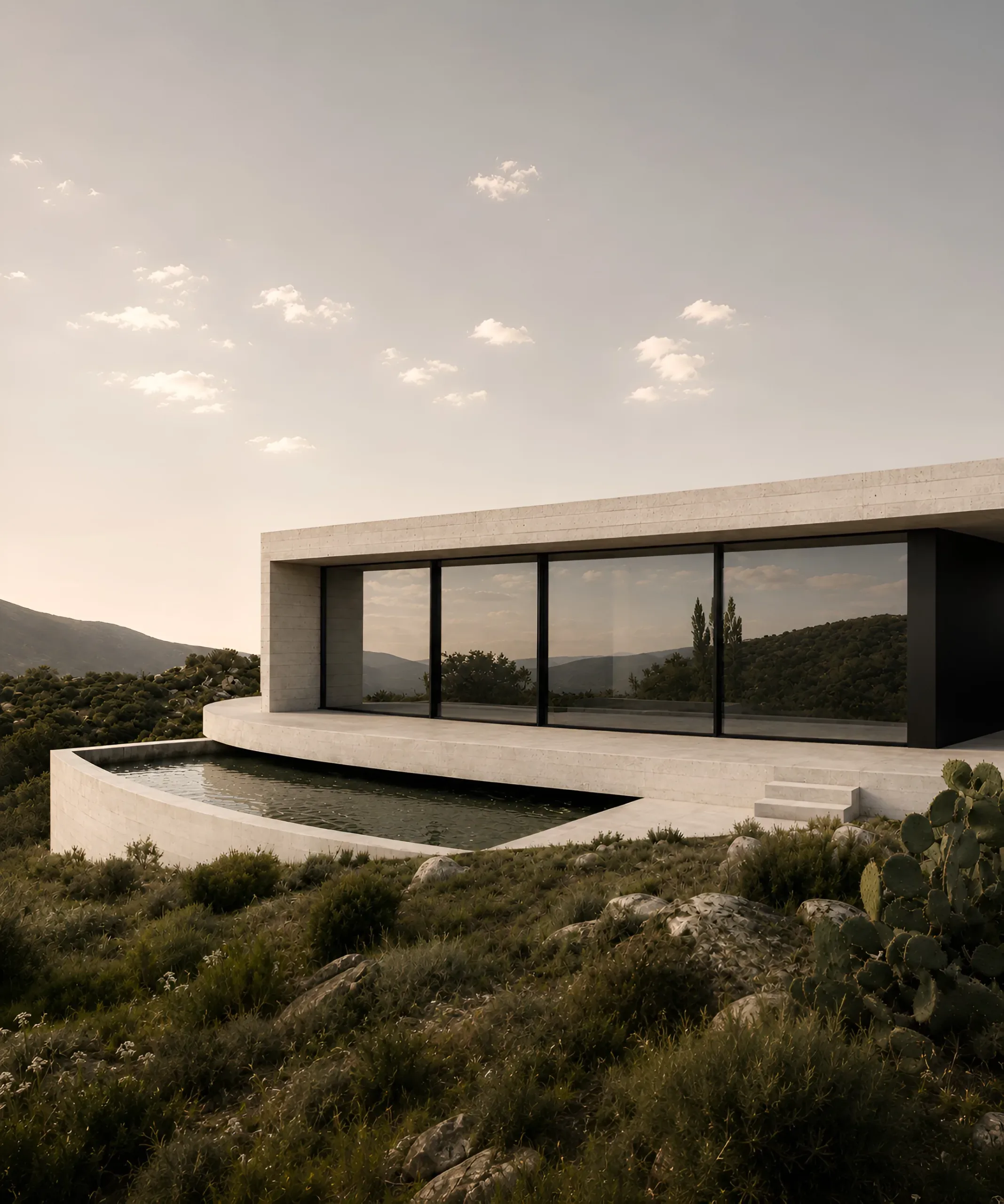 contemporary villa in Terra Mala with bespoke architecture