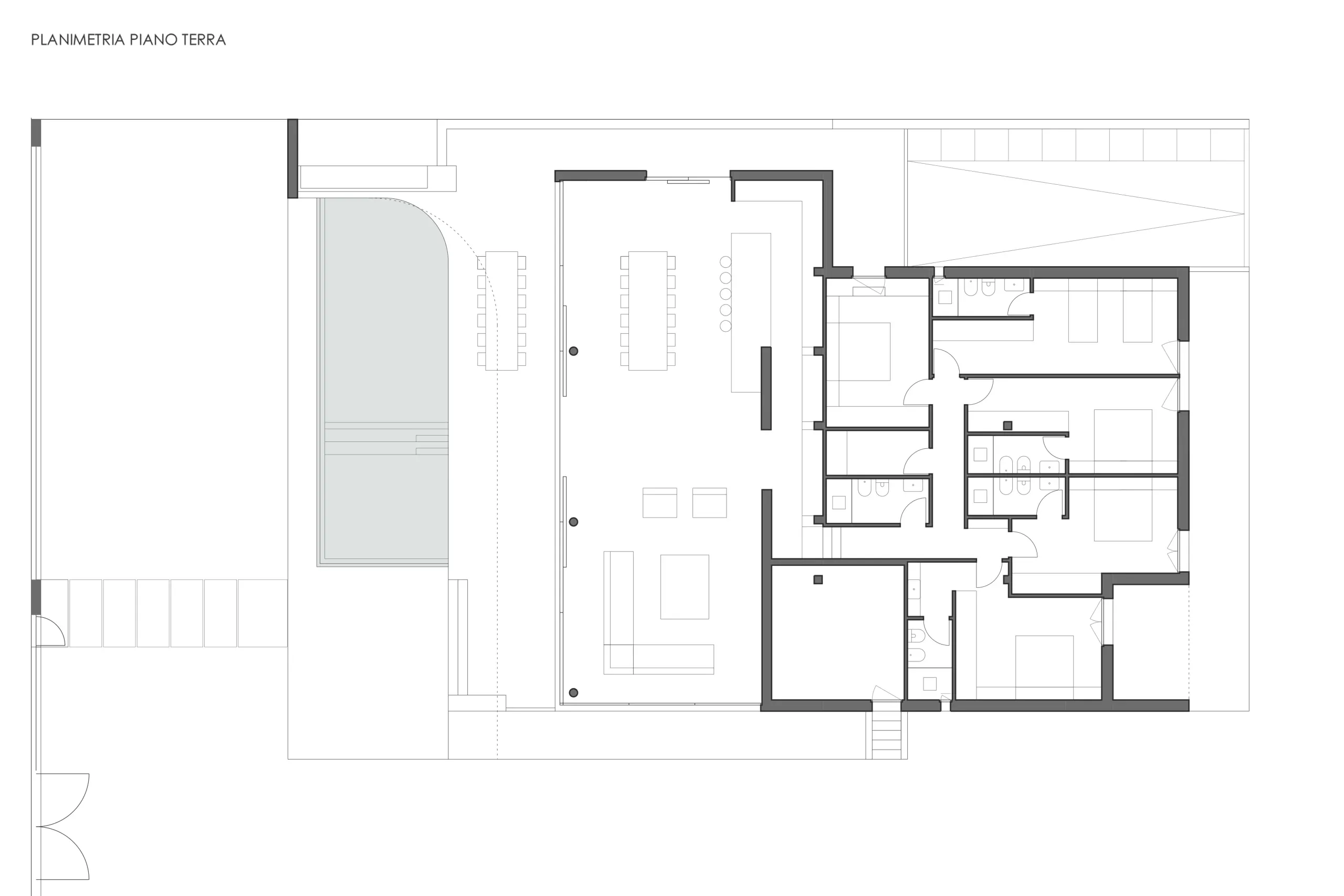 Luxury villa in Quartu Sant'Elena — TM3, technical project drawing, designed by Gatti/Piu