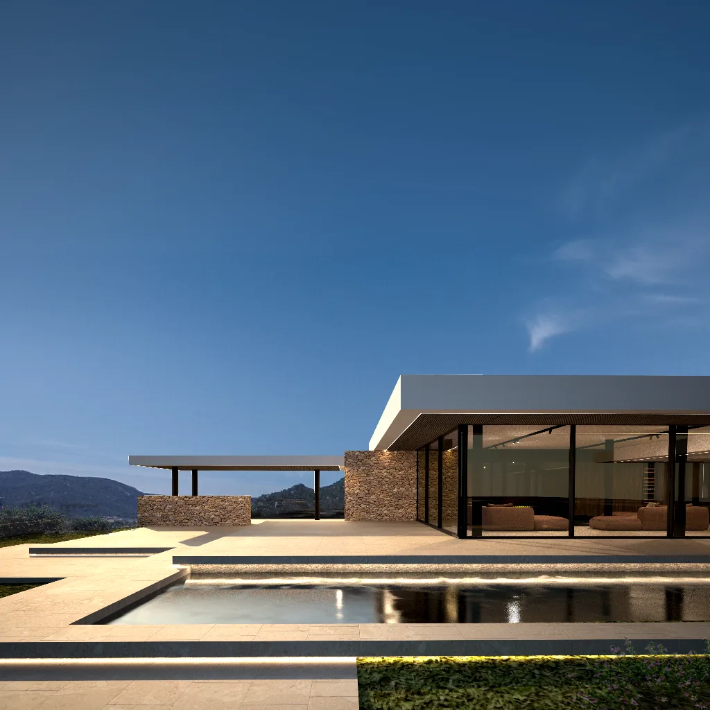 Luxury villa in Quartu Sant'Elena — TM4, view of the spaces, designed by Gatti/Piu (photo 2)