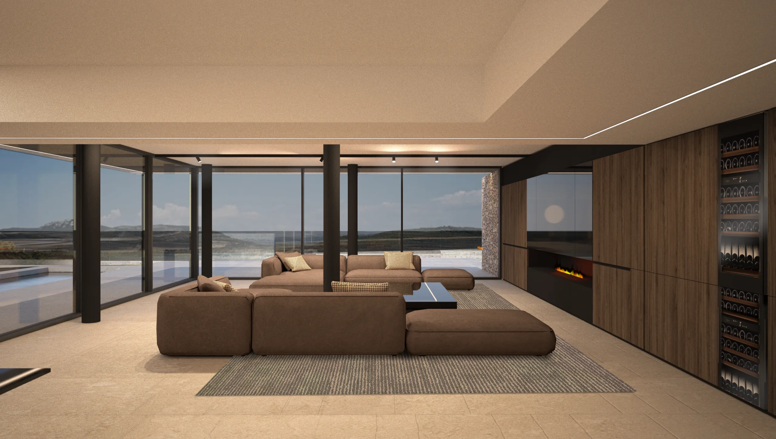 Luxury villa in Quartu Sant'Elena — TM4, view of the spaces, designed by Gatti/Piu (photo 4)
