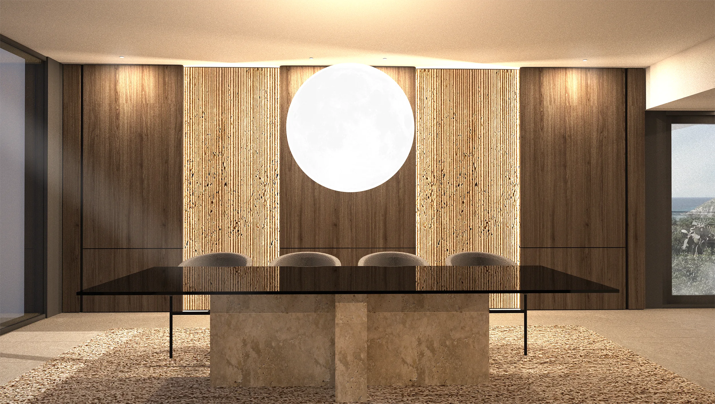 Luxury villa in Quartu Sant'Elena — TM4, view of the spaces, designed by Gatti/Piu (photo 6)