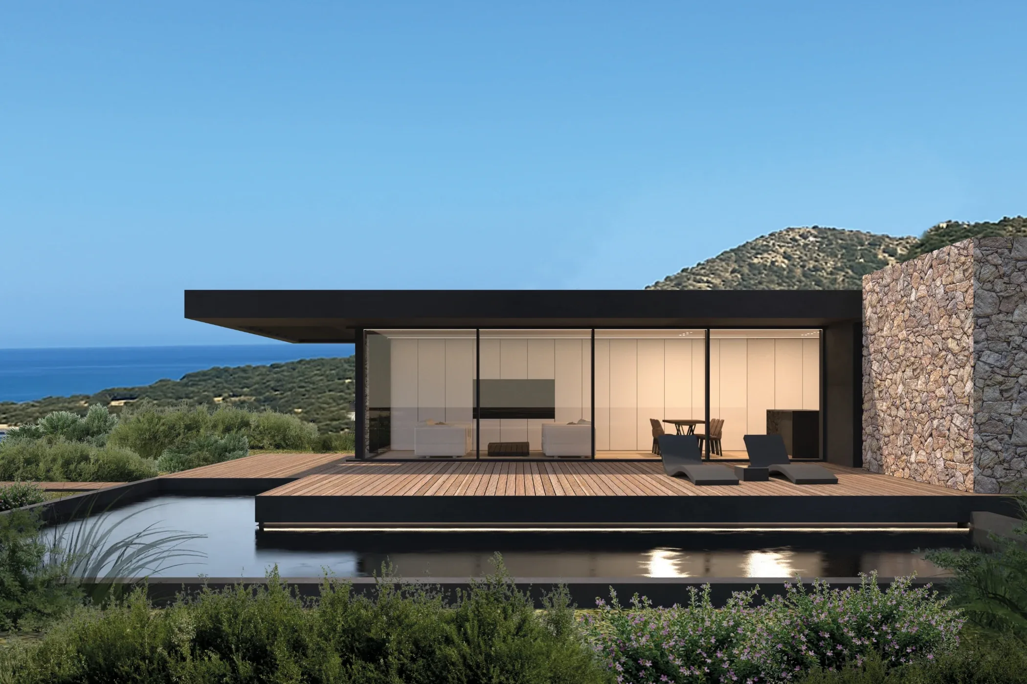 Luxury villa in Quartu Sant'Elena — TM5, exterior overview, designed by Gatti/Piu