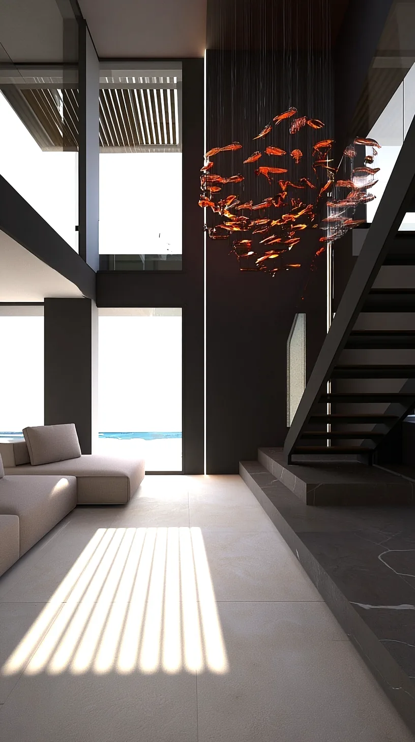 Luxury villa in Quartu Sant'Elena — TM 7/8, vertical interior detail, designed by Gatti/Piu