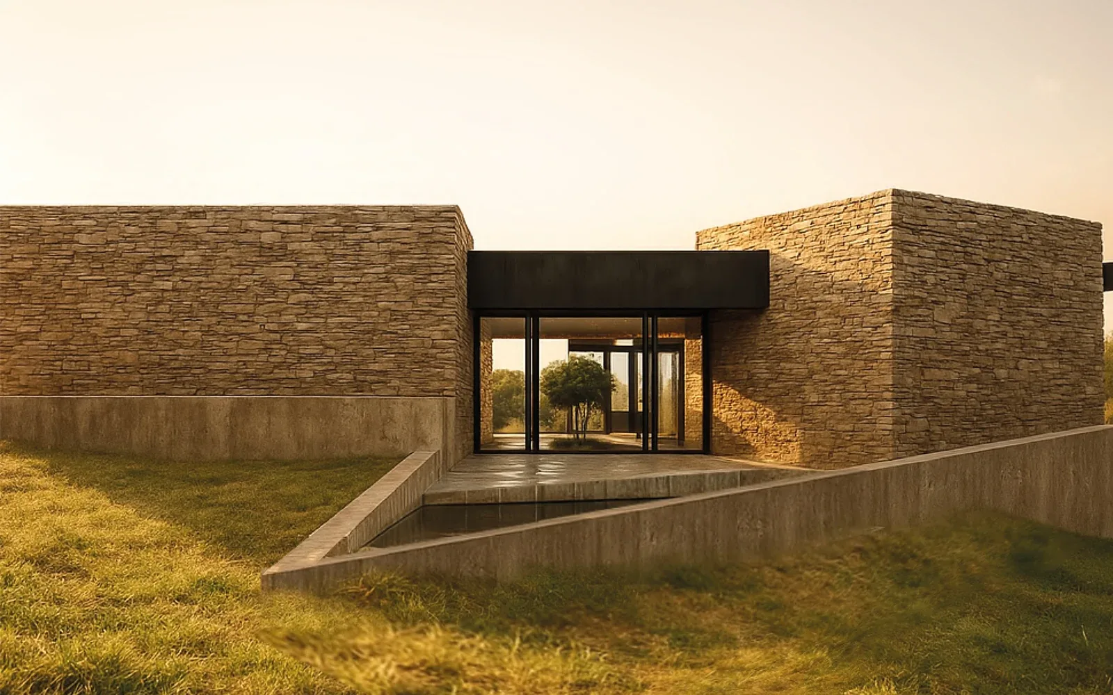 Luxury villa in Quartu Sant'Elena — Villa Azzurra, view of the spaces, designed by Gatti/Piu (photo 4)