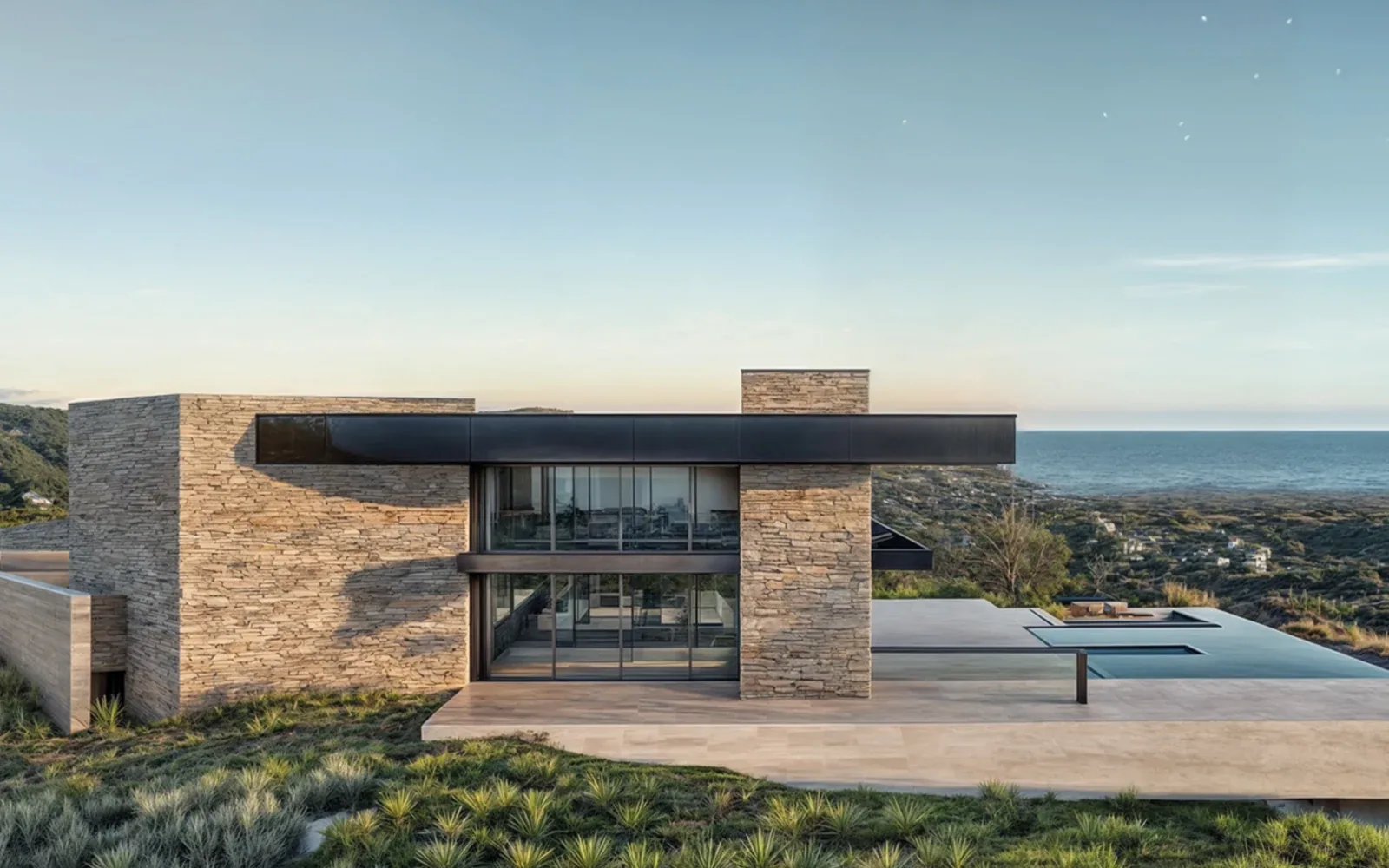 Luxury villa in Quartu Sant'Elena — Villa Azzurra, view of the spaces, designed by Gatti/Piu (photo 3)