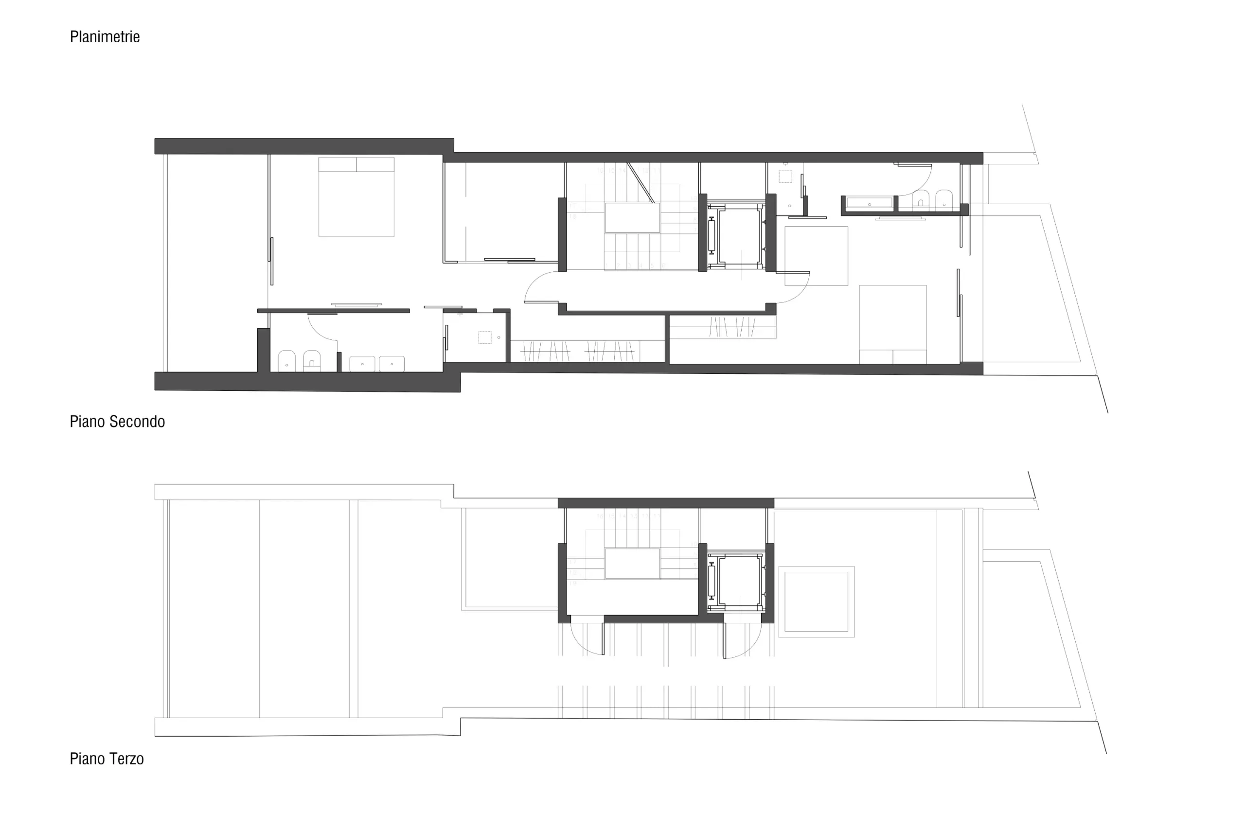 Luxury villa in Cagliari — Villa Satta, technical project drawing, designed by Gatti/Piu (photo 2)