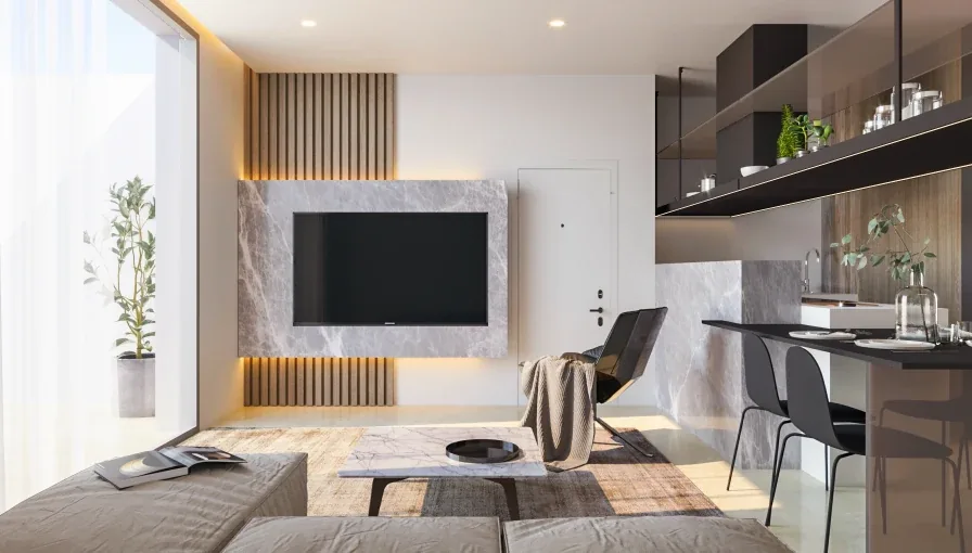 Design apartment in Elmas — Lana Residence, view of the spaces, designed by Gatti/Piu (photo 7)