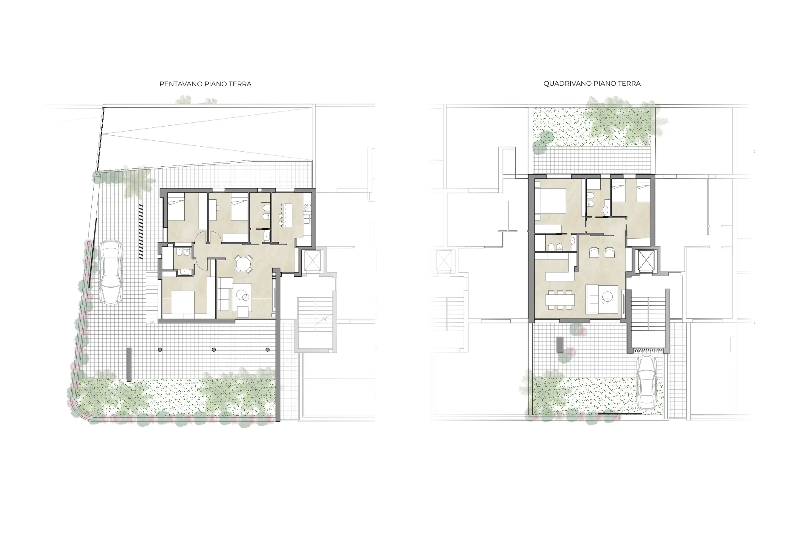 Design apartment in Elmas — Lana Residence, technical project drawing, designed by Gatti/Piu