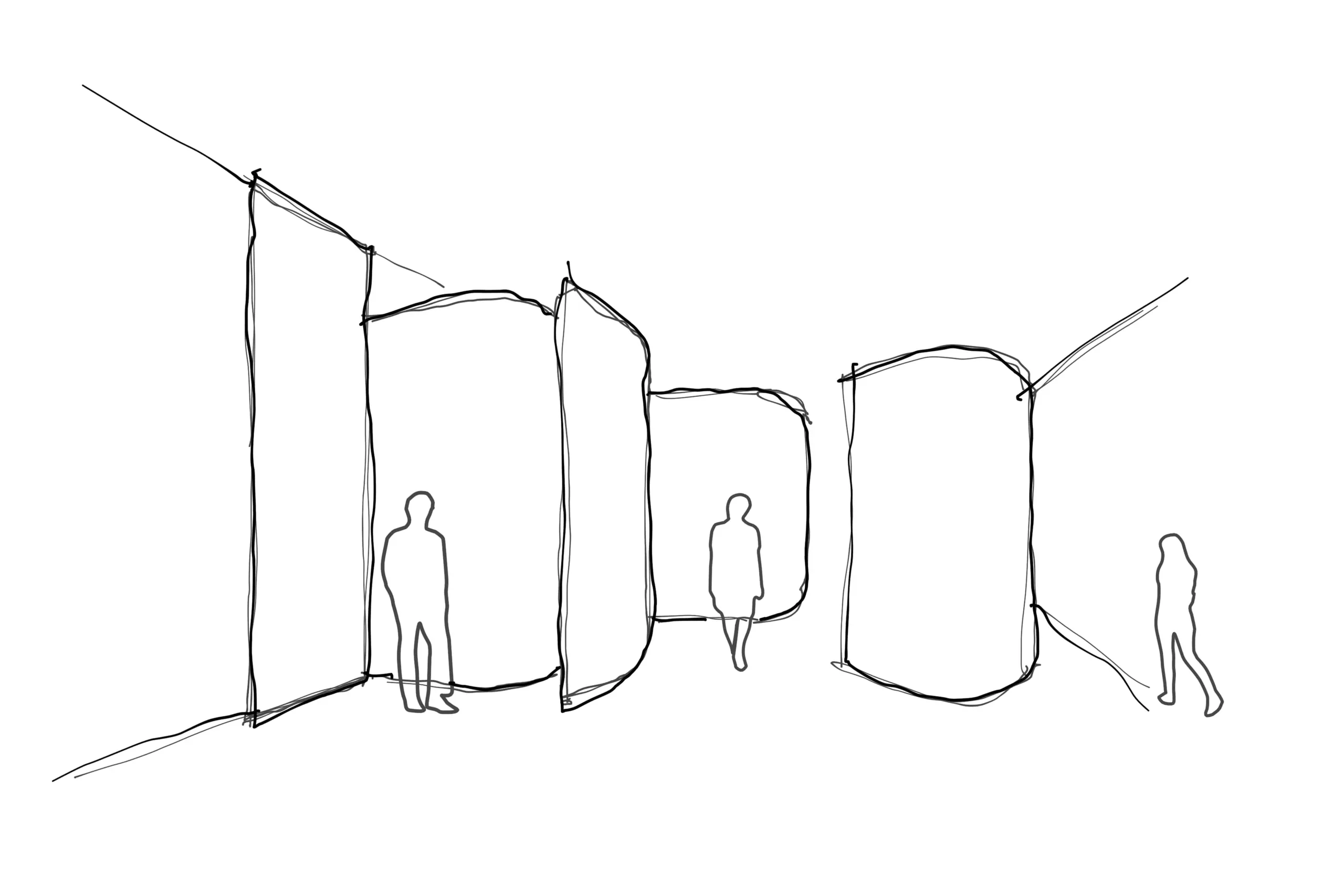 Interior design project in Cagliari — Phi Porte Showroom, technical project drawing, designed by Gatti/Piu (photo 2)