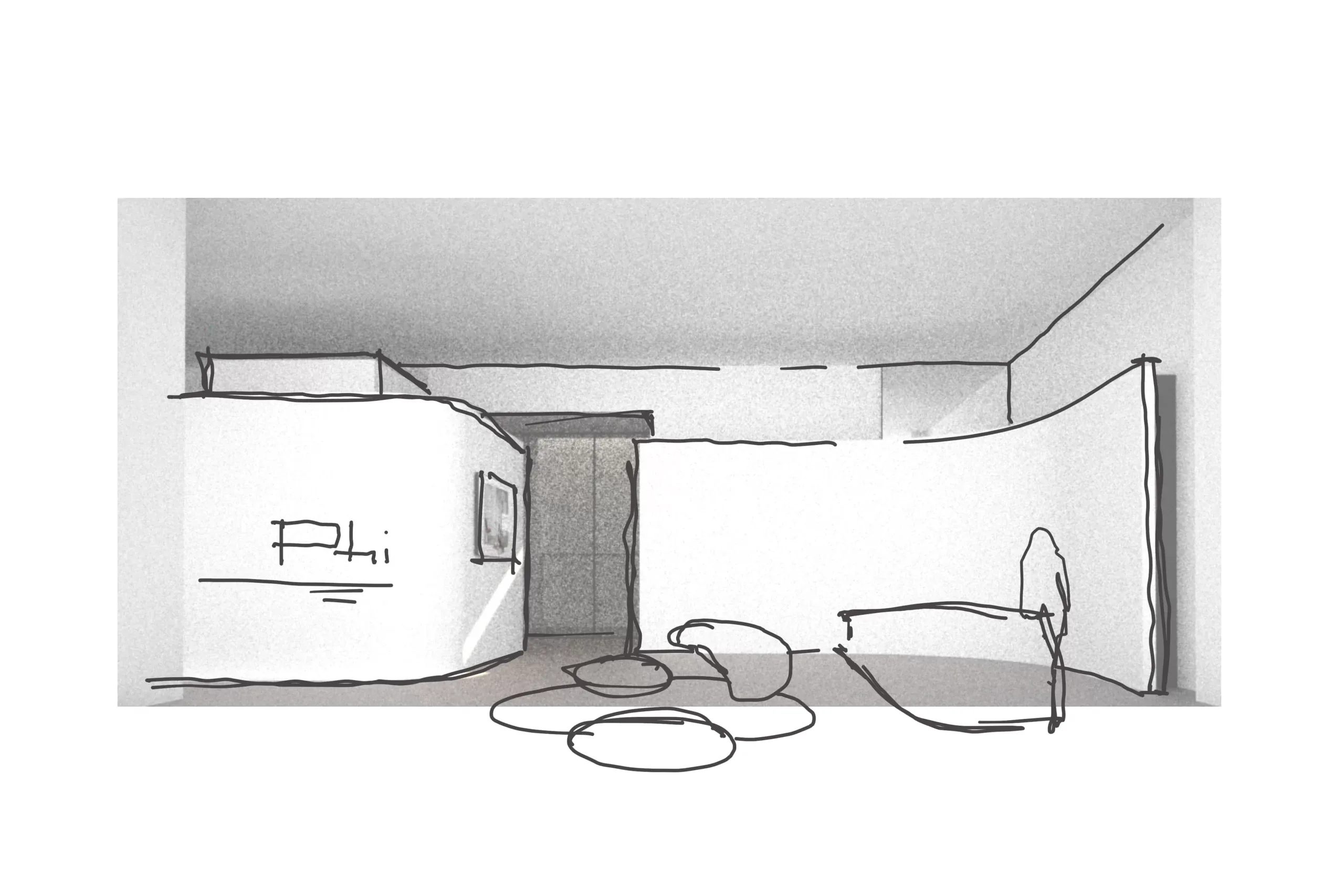 Interior design project in Cagliari — Phi Porte Showroom, technical project drawing, designed by Gatti/Piu (photo 3)